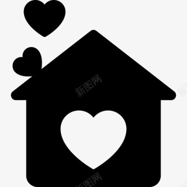 房子建筑爱情和浪漫图标图标