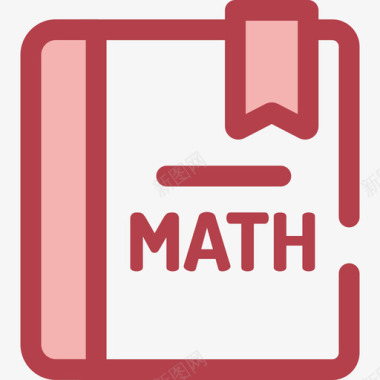 数学书学校收藏2红色图标图标