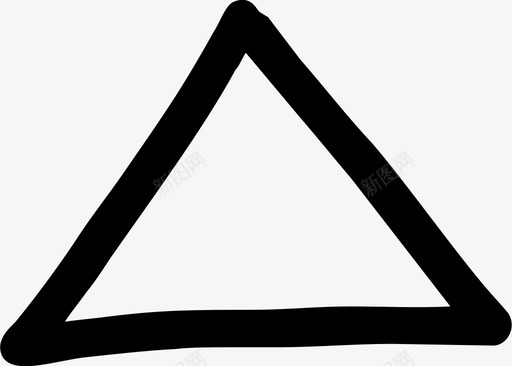 三角形几何体手绘图标图标