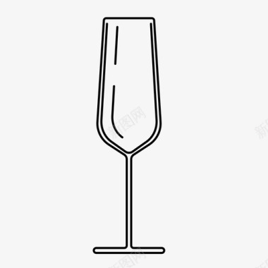 香槟长笛杯饮料花式图标图标