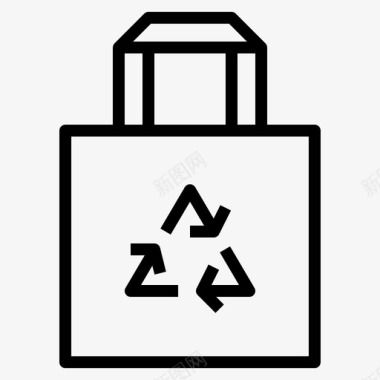 手提袋环保袋回收图标图标