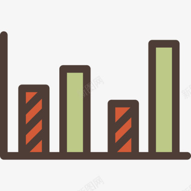 企业公司标识条形图企业管理线颜色图标图标