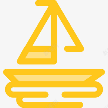 帆船运输19号黄色图标图标