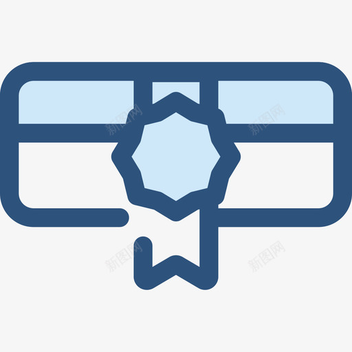 证书学校元素8蓝色图标svg_88icon https://88icon.com 学校元素8 蓝色 证书