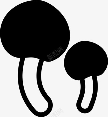 细菌蘑菇食品新鲜图标图标