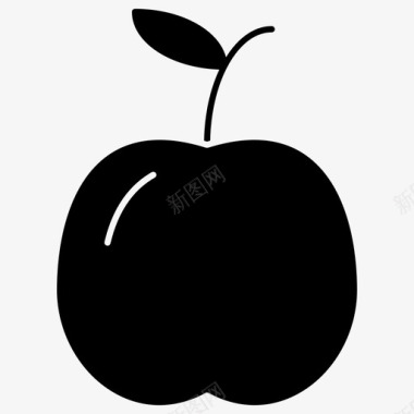 苹果苹果水果食物2字形图标图标