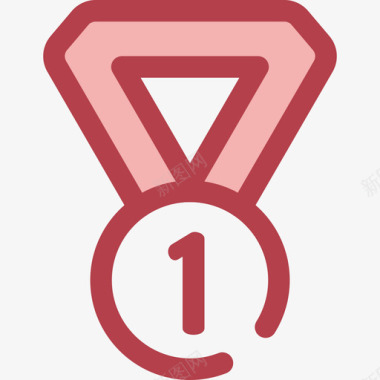 勋章学校元素3红色图标图标