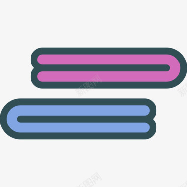 洗漱毛巾毛巾家用2线性颜色图标图标