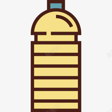 橄榄油食品6线性颜色图标图标