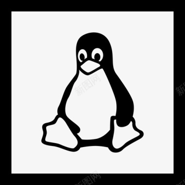 徽标Linux徽标集合线性图标图标