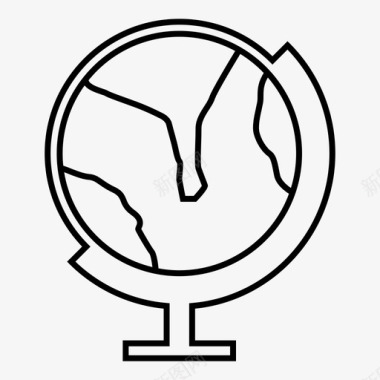 地理学地球地理学校图标图标