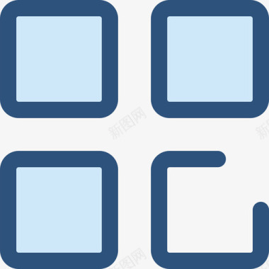菜单网络按钮5蓝色图标图标