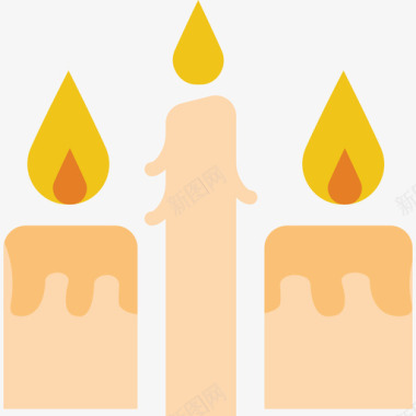 蜡烛蜡烛宗教扁平图标图标