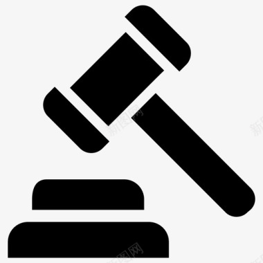 拍卖锤商业法法官之锤图标图标