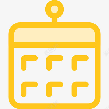 日历商务和办公3黄色图标图标