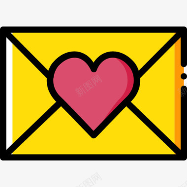 浪漫恋爱史情书浪漫生活方式3黄色图标图标