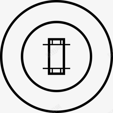 板球场运动场直线型图标图标