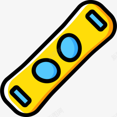 滑雪板冬季黄色图标图标