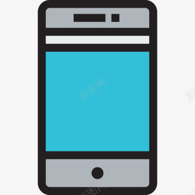 手机程序开发智能手机办公套件2线性颜色图标图标