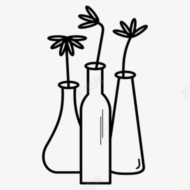 水仙花瓶子花图标图标