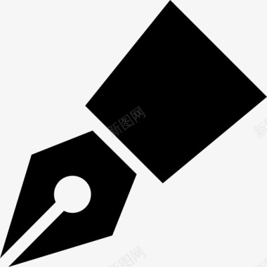 水笔自来水笔教育资产填充图标图标