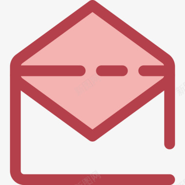 信封用户界面9红色图标图标