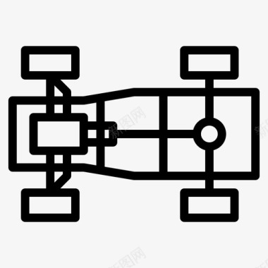 机械夹紧底盘汽车机械图标图标