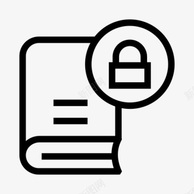 安全责任书书锁密码保护图标图标