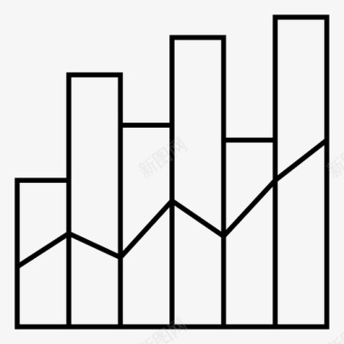 数据化分析免抠图表分析增长图标图标