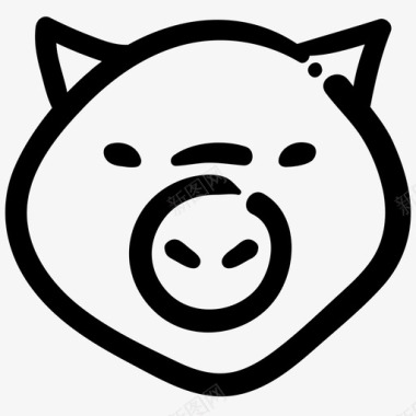 麻辣猪脸猪脸动物食物图标图标