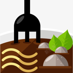 扁面条面条食品扁面图标高清图片