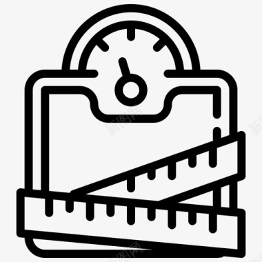 指数上升体重指数体重健康检查线图标图标