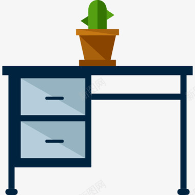 书桌家具3扁平图标图标