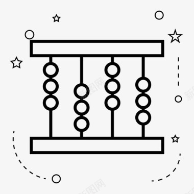 算盘矢量图算盘数数学校图标图标