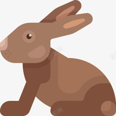 兔子动物图标集扁平图标