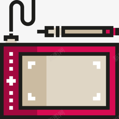 欧式线条素材平板电脑工具5线条颜色图标图标