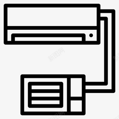 空调遥控器空调冷凝器电图标图标