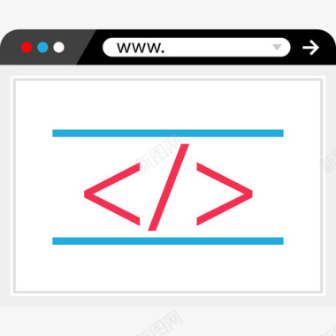 Web编程浏览器web开发平面图标图标