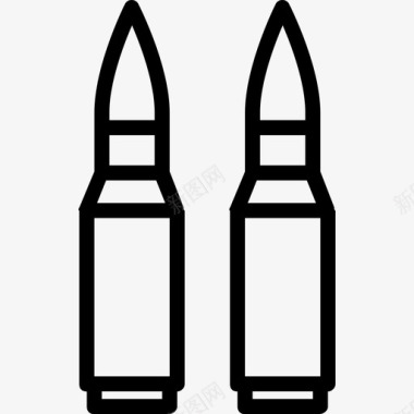 公共标识安全安全武器4线状图标图标