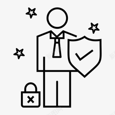 公共标识安全gdpr用户安全图标图标