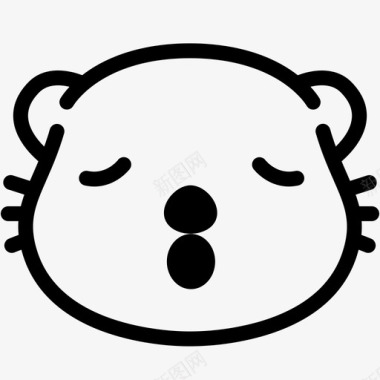 QQ表情图标放松表情情绪图标图标