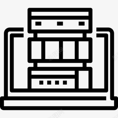 21个网页图标数据库网页和编程线性图标图标