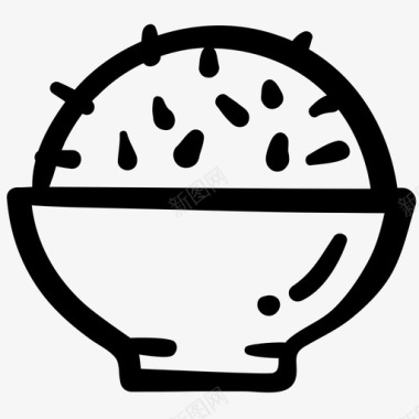 米饭亚洲食物碗图标图标