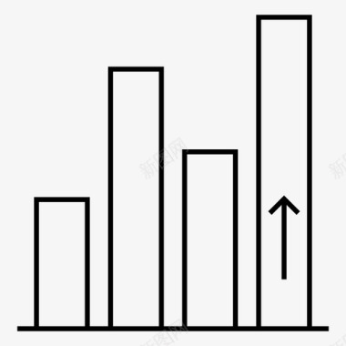 线条球图表增长统计图标图标