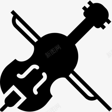 小提琴乐谱填充图标图标