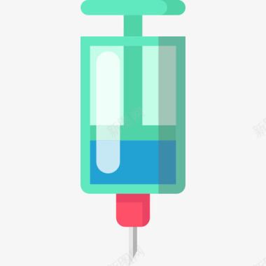 医疗显微镜注射器医疗元素收集2扁平图标图标