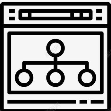 紫色网站网站线框浏览器流程图图标图标