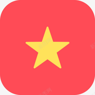 圆形UI越南国际国旗3圆形方形图标图标