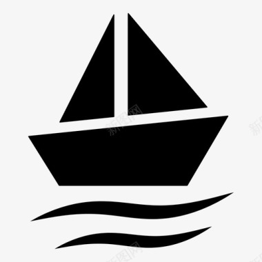 帆船海洋轮船图标图标