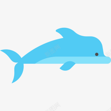 海豚海豚动物海洋生物收藏图标图标